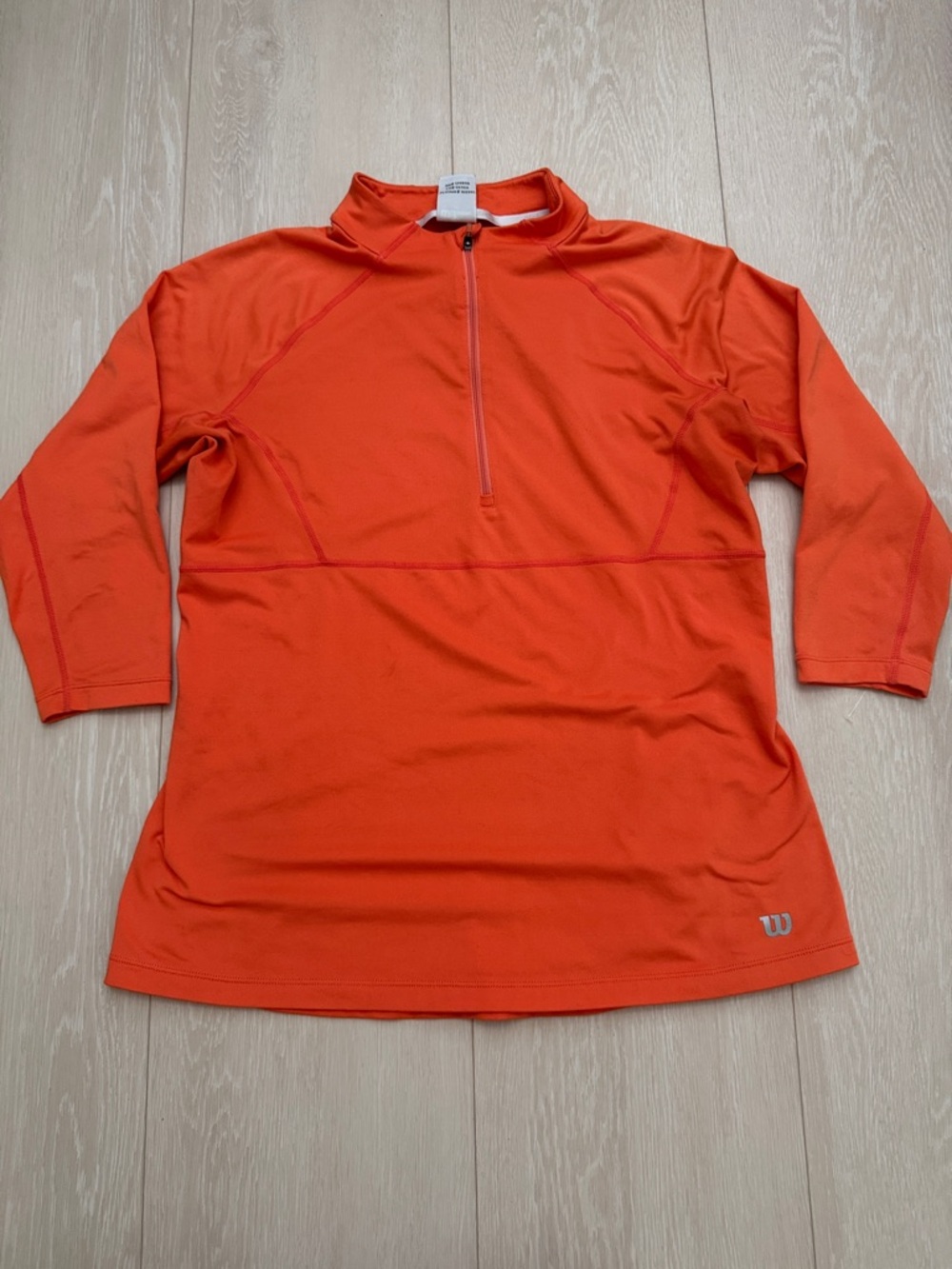 ✨ Wilson Bright Orange Sports Quarter Zip Top